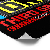 Poster Jeu De Joueur De Troisième Année Retour À L'École  (Coin)