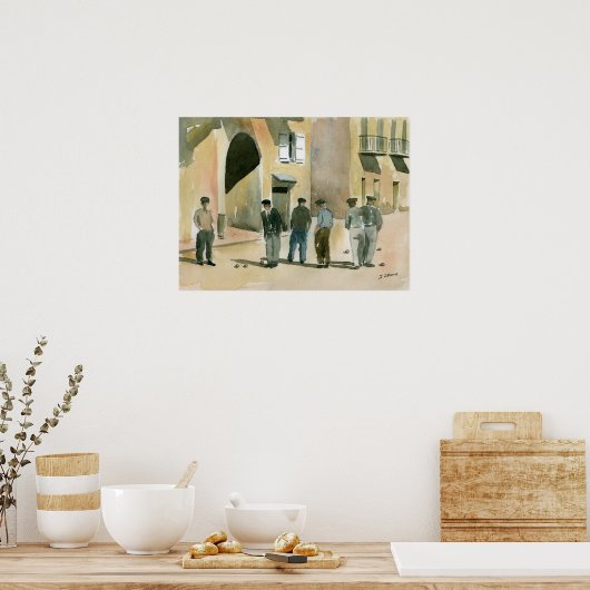 Poster Jeu de la Pétanque (Cuisine)