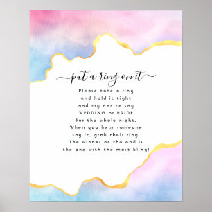 Poster Jeu de l'Agate Arc-en-Ciel Mets un Anneau dessus