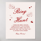 Poster Jeu de l'anneau de mariage de la Saint-Valentin en (Devant)