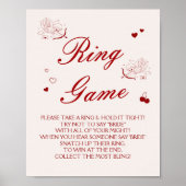 Poster Jeu de l'anneau de Saint-Valentin de mariage en Bo (Devant)