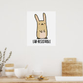 Poster Jeu de lapin lapin drôle résistant à l'oreille (Cuisine)
