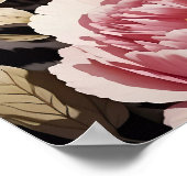 Poster Jeu De Léopard Des Neiges Et Pies Roses (Coin)