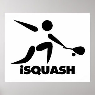 Poster Jeu de logo d'iSquash de courge