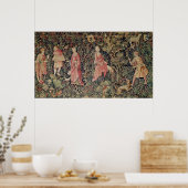 Poster Jeu de Marelle et Cueillette de Fruits (Cuisine)