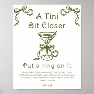 Poster Jeu de mariage Martini Mets un anneau dessus