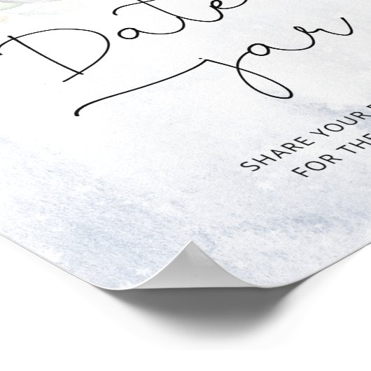 Poster Jeu de mariage pot de dattes d'eucalyptus d'hiver (Coin)