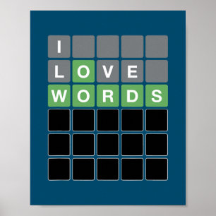 Poster Jeu de mots que j'aime deviner des mots avec des l