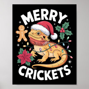 Poster Jeu de Noël de dragon à oreilles mignonnes