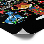 Poster Jeu de Noël de hockey sur glace Arbre de Noël Drôl (Coin)