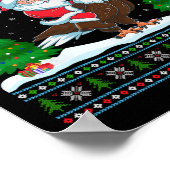 Poster Jeu de Noël moche Éclairage arbre Père Noël équita (Coin)