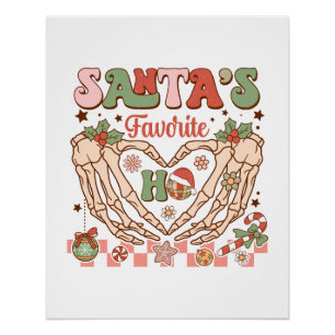 Poster Jeu de Noël Père Noël Ho favori