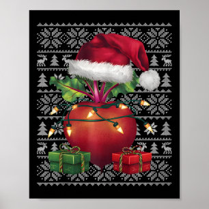 Poster Jeu de Noël Sweater Style Vilain Santa Hat Beet No