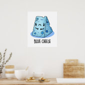 Poster Jeu de nourriture amusant au fromage bleu (Cuisine)