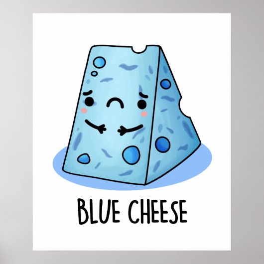 Poster Jeu de nourriture amusant au fromage bleu (Devant)