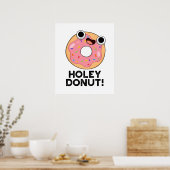 Poster Jeu de nourriture amusant Holey Donut (Cuisine)