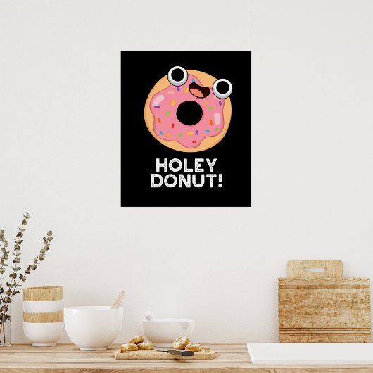Poster Jeu de nourriture amusant Holey Donut (Cuisine)
