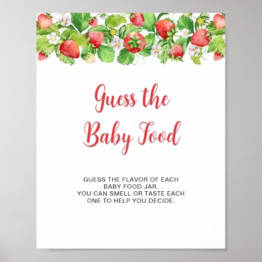 Poster Jeu de pancarte de nourriture pour bébé devinez la (Devant)