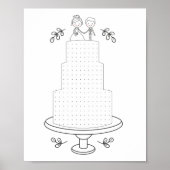 Poster Jeu de points d'activité de mariage illustré (Devant)