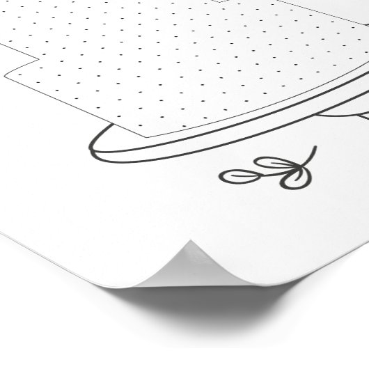 Poster Jeu de points pour activité de mariage illustré (Coin)