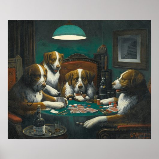 Poster Jeu de Poker par Cassius Marcellus Coolidge (1894) (Devant)