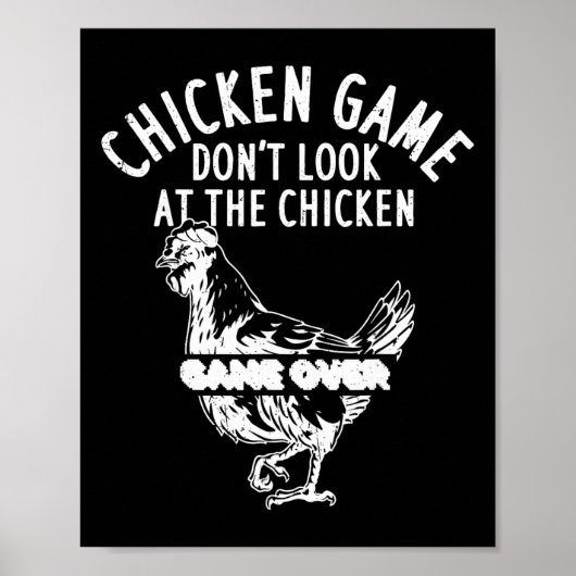 Poster Jeu de poulet Ne regardez pas le jeu de poulet ter (Devant)