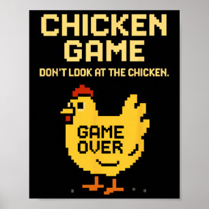 Poster Jeu de poulet Ne regardez pas le poulet Drôle de p