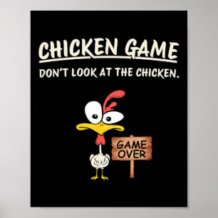 Poster Jeu de poulet Ne regardez pas le poulet drôle de p