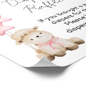 Poster Jeu de raffle de couches doux petit agneau roses r (Coin)