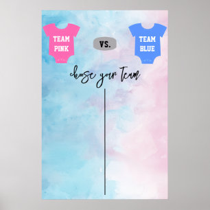 Poster Jeu De Révélation De Genre De Hockey - Faites Votr