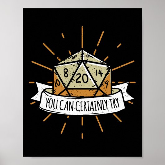 Poster Jeu de société nerd Dungeon que vous pouvez certai (Devant)