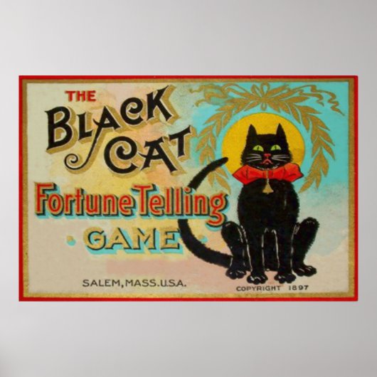 Poster Jeu de voyance au chat noir (Devant)