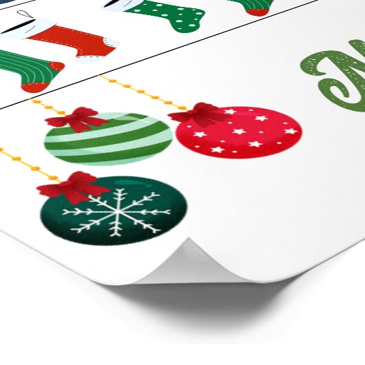 Poster Jeu d'échange de cadeaux de Noël (Coin)