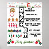 Poster Jeu d'échange de cadeaux de Noël (Devant)