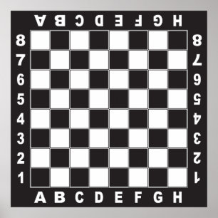 Poster jeu d'échecs