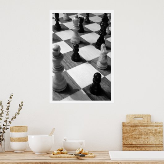 Poster Jeu d'échecs (Cuisine)