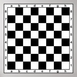 Poster jeu d'échecs