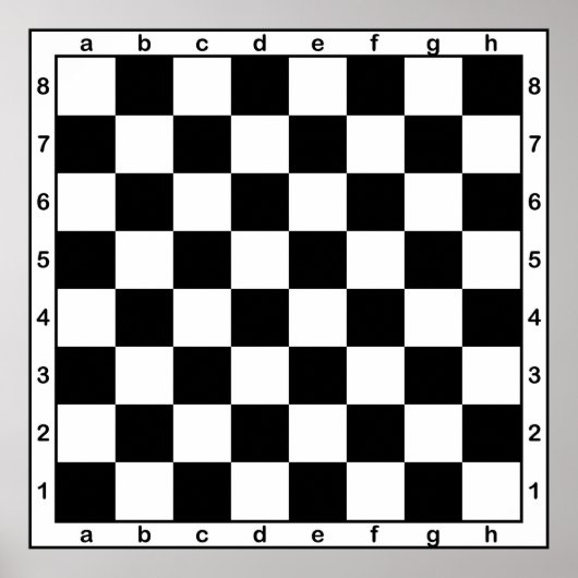 Poster jeu d'échecs (Devant)