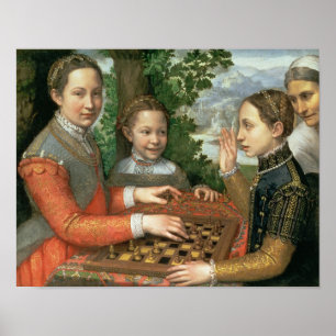 Poster Jeu d'échecs, 1555