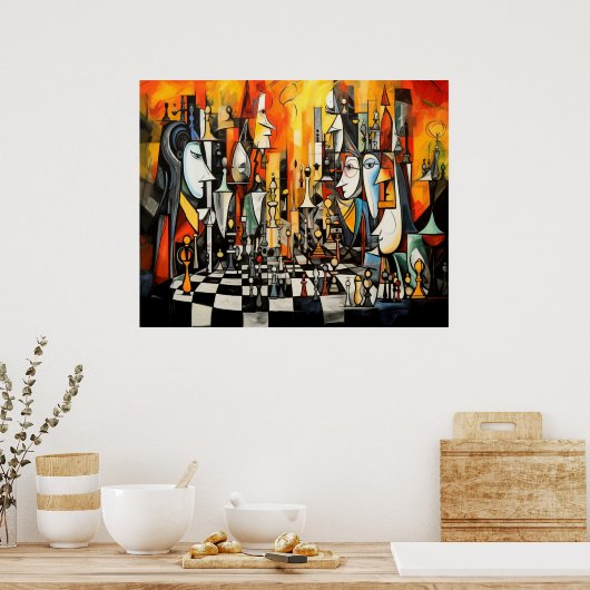 Poster Jeu d'échecs 3 (Cuisine)