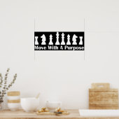 Poster Jeu d'échecs avec un but (Cuisine)