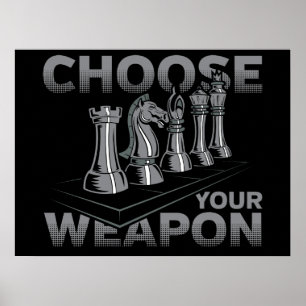 Poster Jeu d'échecs Choisissez votre arme