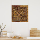 POSTER JEU D'ÉCHECS EN PIERRE (Cuisine)