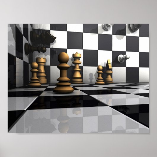 Poster Jeu d'échecs King (Devant)