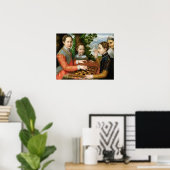 Poster Jeu d'échecs par Sofonisba Anguissola - Vers 1555 (Bureau à domicile)