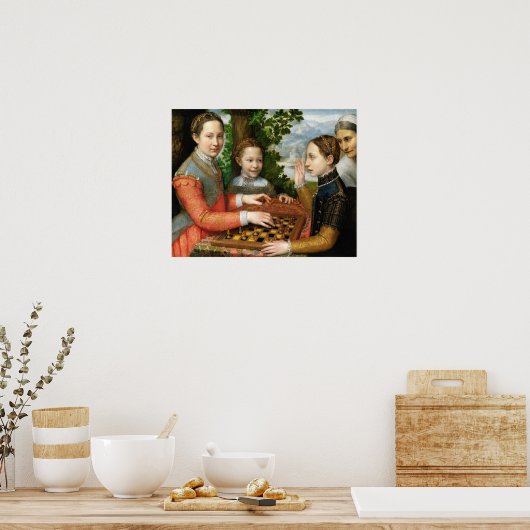 Poster Jeu d'échecs par Sofonisba Anguissola - Vers 1555 (Cuisine)