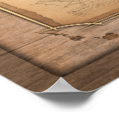 Poster Jeu d'échecs sur Grunge Joueur en bois (Coin)