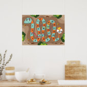 Poster Jeu d'échelle de serpent (Cuisine)