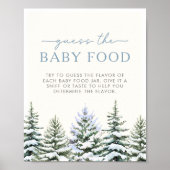 Poster Jeu d'hiver Woodland Guess the Baby Food Game (Devant)