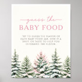 Poster Jeu d'hiver Woodland Guess the Baby Food Game (Devant)
